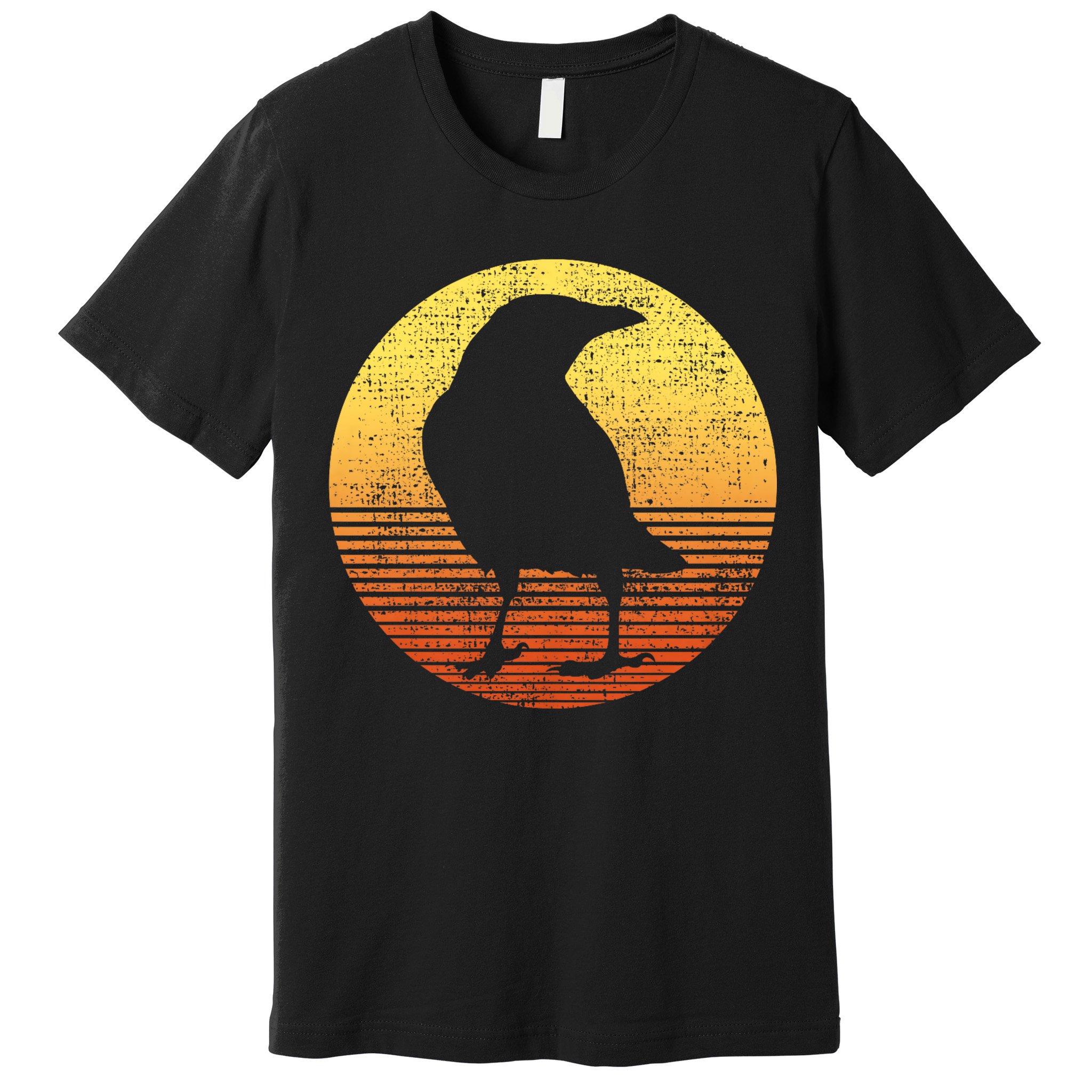 Crow Bird Lover Gift Raven Vintage Premium T-Shirt