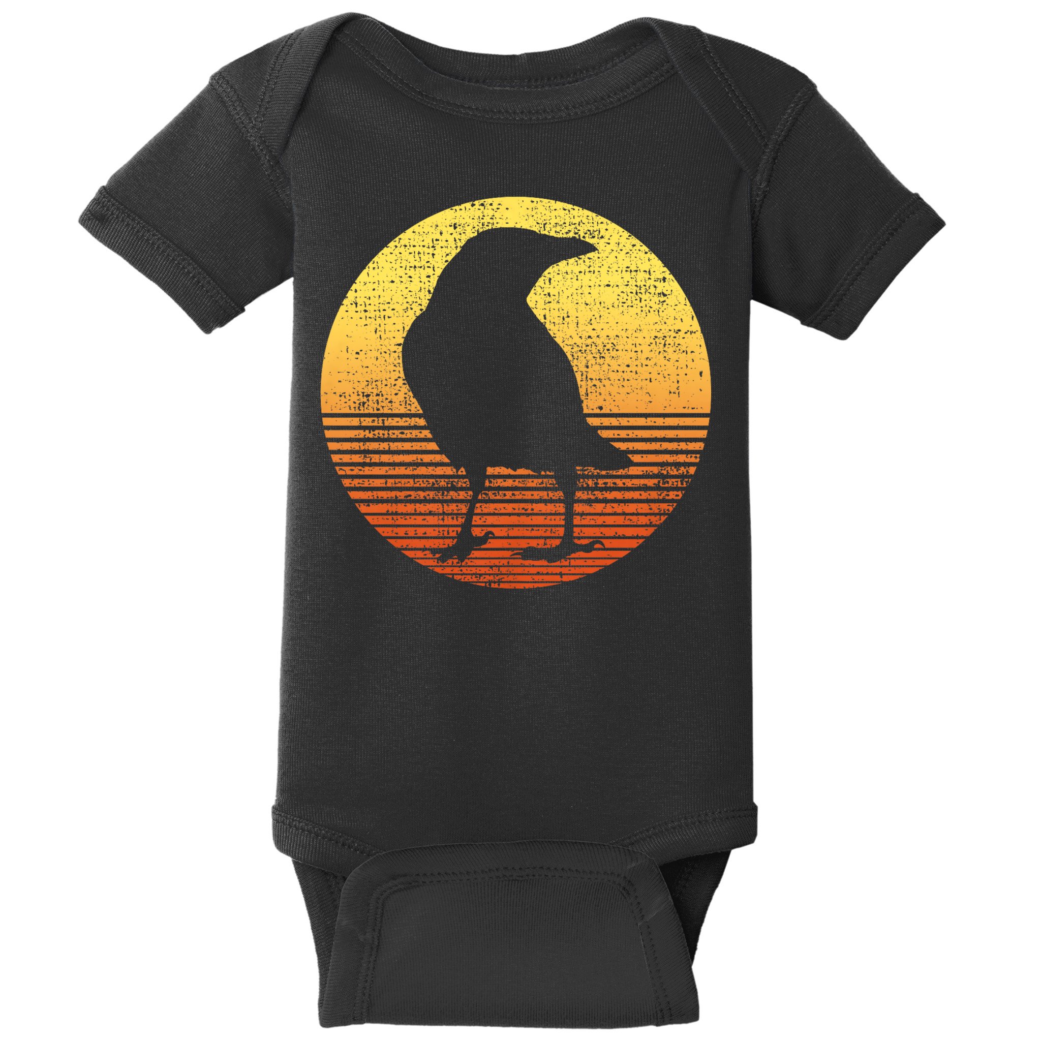 Crow Bird Lover Gift Raven Vintage Baby Bodysuit