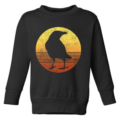 Crow Bird Lover Gift Raven Vintage Toddler Sweatshirt