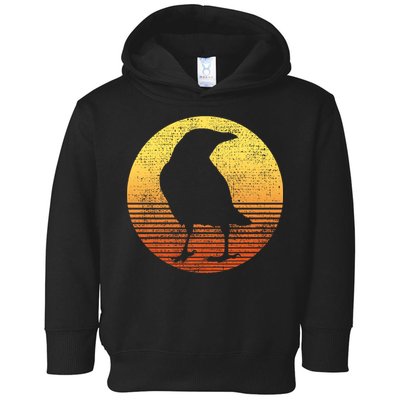Crow Bird Lover Gift Raven Vintage Toddler Hoodie