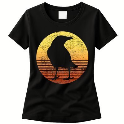 Crow Bird Lover Gift Raven Vintage Womens T-Shirt