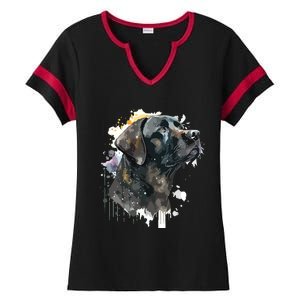 Cute Black Lab Black Labrador Retriever Puppy Dog Mom Animal Ladies Halftime Notch Neck Tee