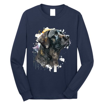 Cute Black Lab Black Labrador Retriever Puppy Dog Mom Animal Long Sleeve Shirt