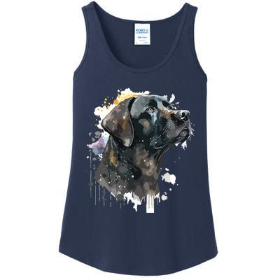 Cute Black Lab Black Labrador Retriever Puppy Dog Mom Animal Ladies Essential Tank