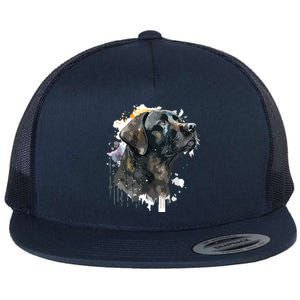 Cute Black Lab Black Labrador Retriever Puppy Dog Mom Animal Flat Bill Trucker Hat