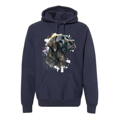 Cute Black Lab Black Labrador Retriever Puppy Dog Mom Animal Premium Hoodie