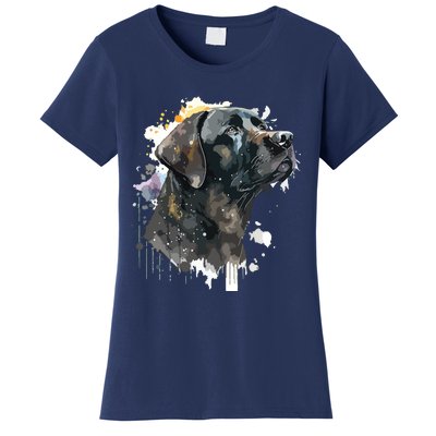 Cute Black Lab Black Labrador Retriever Puppy Dog Mom Animal Women's T-Shirt