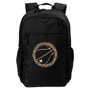 Cute Basketball Leopard Print Women Girls Basketball Lover Daily Commute Backpack