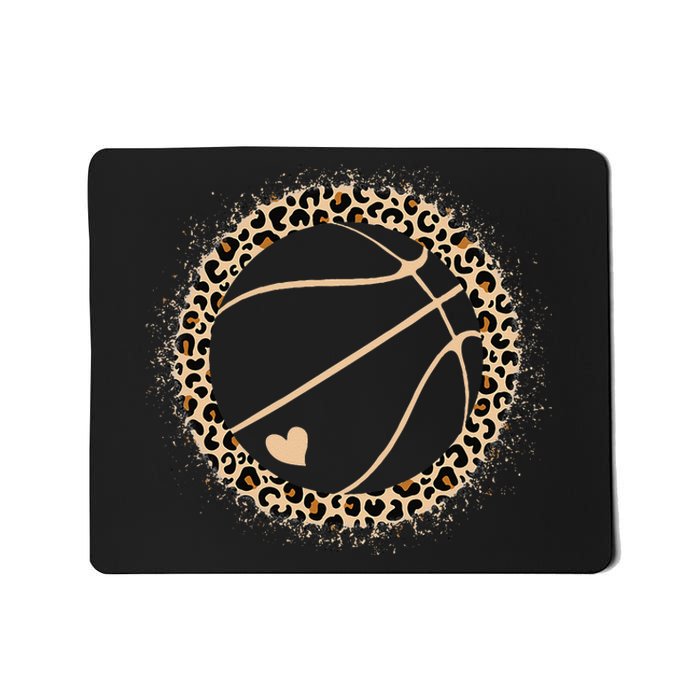 Cute Basketball Leopard Print Women Girls Basketball Lover Mousepad