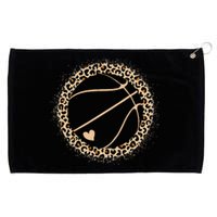 Cute Basketball Leopard Print Women Girls Basketball Lover Grommeted Golf Towel