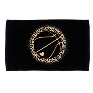 Cute Basketball Leopard Print Women Girls Basketball Lover Microfiber Hand Towel