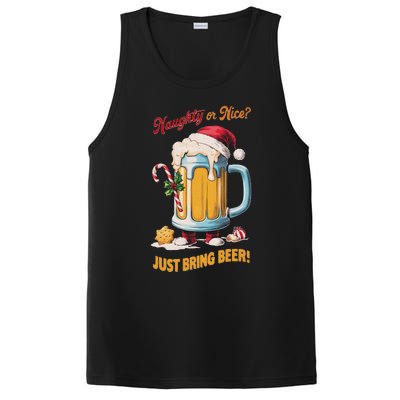 Christmas Beer Lover Naughty Or Nice Just Bring Beer Winter PosiCharge Competitor Tank