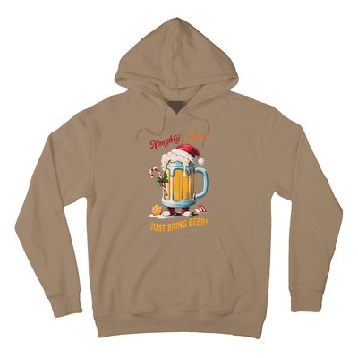 Christmas Beer Lover Naughty Or Nice Just Bring Beer Winter Hoodie