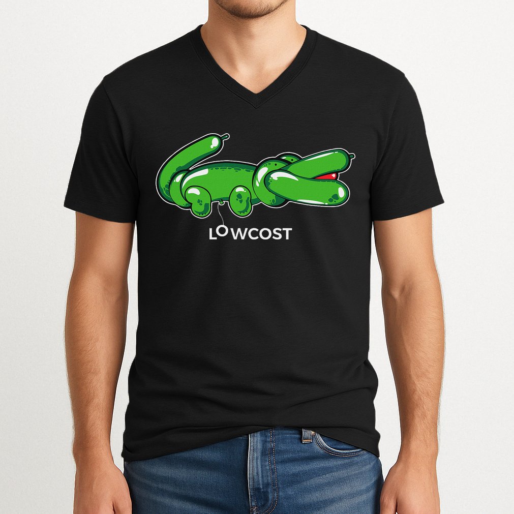Crocodile Balloon Low Cost Funny Brand Sarcasm Sarcastic V-Neck T-Shirt