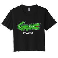 Crocodile Balloon Low Cost Funny Brand Sarcasm Sarcastic Women's Crop Top Tee