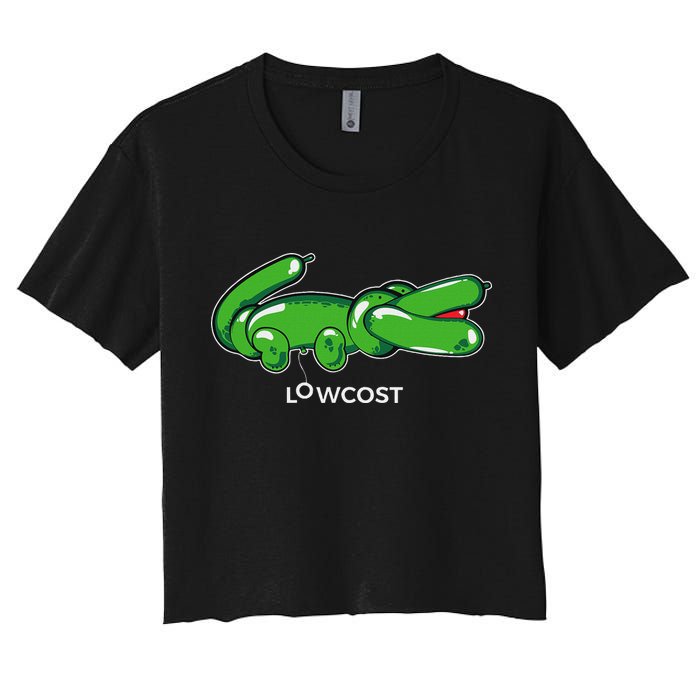 Crocodile Balloon Low Cost Funny Brand Sarcasm Sarcastic Women's Crop Top Tee