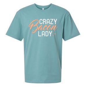 Crazy Bacon Lady Bacon Lover Sueded Cloud Jersey T-Shirt