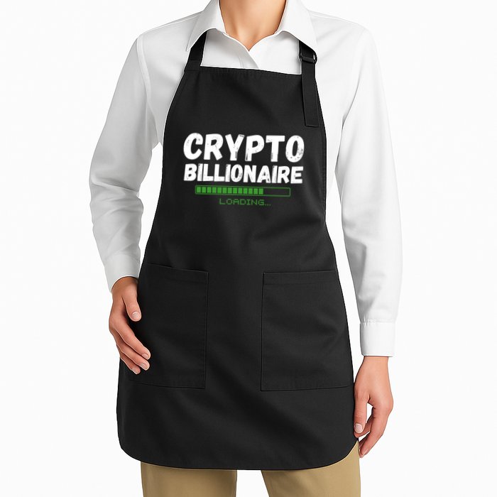 Crypto Billionaire Loading Full-Length Apron With Pockets
