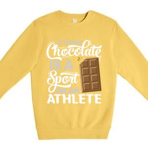 Chocolate Bar Lover Gift Chocoholic Choco Sweets Bar Chocolate Gift Premium Crewneck Sweatshirt