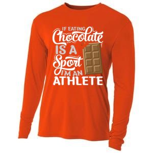 Chocolate Bar Lover Gift Chocoholic Choco Sweets Bar Chocolate Gift Cooling Performance Long Sleeve Crew