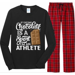 Chocolate Bar Lover Gift Chocoholic Choco Sweets Bar Chocolate Gift Long Sleeve Pajama Set