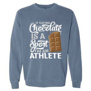 Chocolate Bar Lover Gift Chocoholic Choco Sweets Bar Chocolate Gift Garment-Dyed Sweatshirt