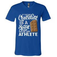 Chocolate Bar Lover Gift Chocoholic Choco Sweets Bar Chocolate Gift V-Neck T-Shirt