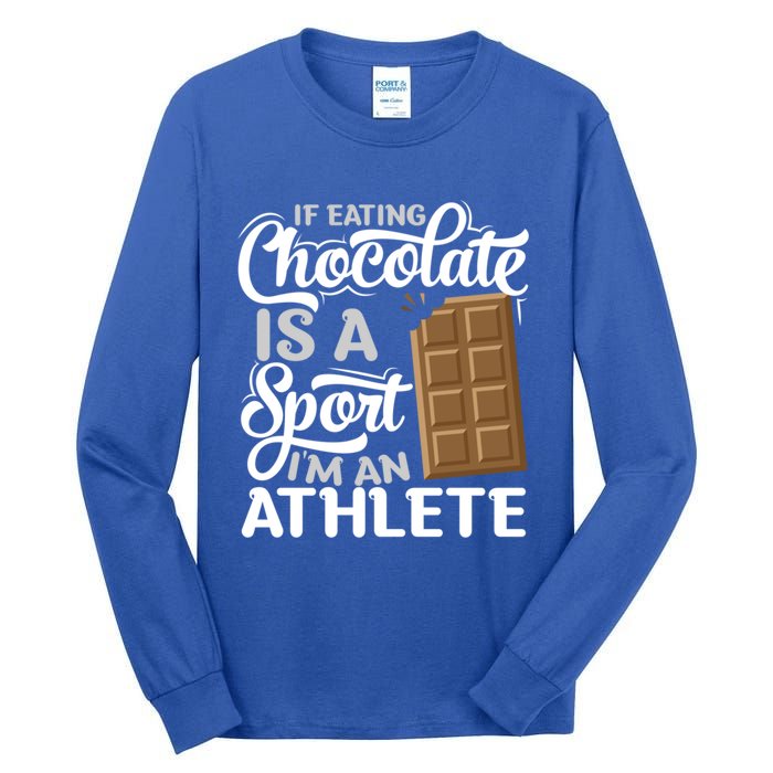 Chocolate Bar Lover Gift Chocoholic Choco Sweets Bar Chocolate Gift Tall Long Sleeve T-Shirt