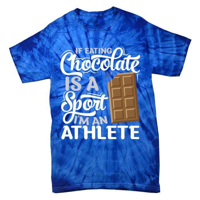 Chocolate Bar Lover Gift Chocoholic Choco Sweets Bar Chocolate Gift Tie-Dye T-Shirt