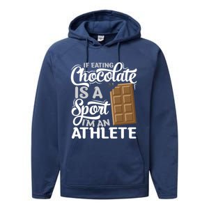 Chocolate Bar Lover Gift Chocoholic Choco Sweets Bar Chocolate Gift Performance Fleece Hoodie