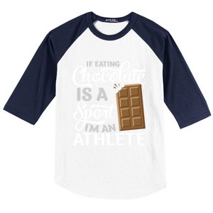 Chocolate Bar Lover Gift Chocoholic Choco Sweets Bar Chocolate Gift Baseball Sleeve Shirt