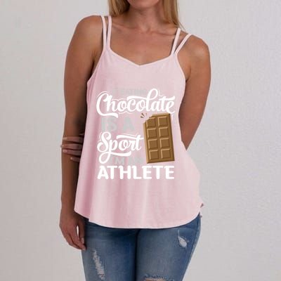 Chocolate Bar Lover Gift Chocoholic Choco Sweets Bar Chocolate Gift Women's Strappy Tank