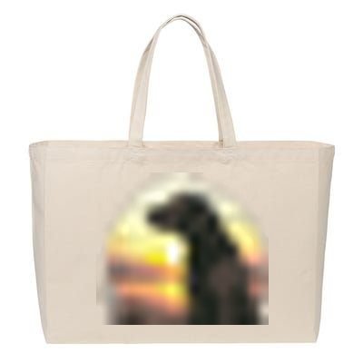 Cute Black Lab Black Labrador Retriever Puppy Dog Mom Animal Cotton Canvas Jumbo Tote