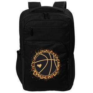 Cute Basketball Leopard Print Female Basketball Player Impact Tech Backpack