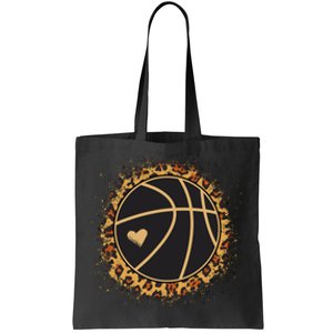 Cute Basketball Leopard Print Female Basketball Player Tote Bag