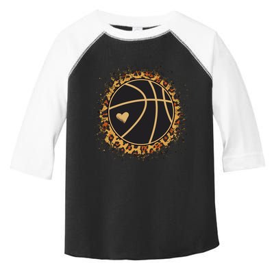 Cute Basketball Leopard Print Female Basketball Player Toddler Fine Jersey T-Shirt