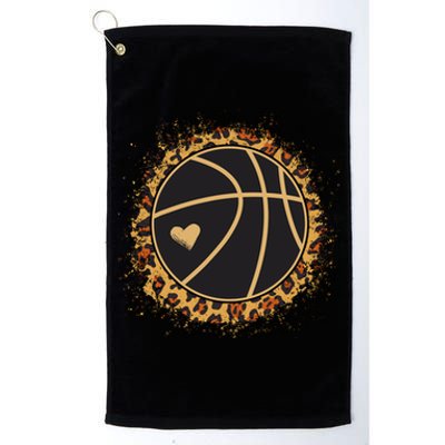 Cute Basketball Leopard Print Female Basketball Player Platinum Collection Golf Towel