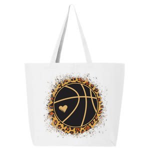 Cute Basketball Leopard Print Female Basketball Player 25L Jumbo Tote