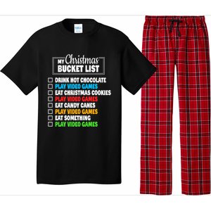 Christmas Bucket List Gamer Video Games Xmas Cool Gift Pajama Set