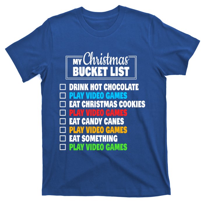 Christmas Bucket List Gamer Video Games Xmas Cool Gift T-Shirt