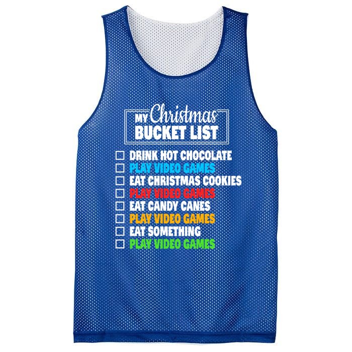 Christmas Bucket List Gamer Video Games Xmas Cool Gift Mesh Reversible Basketball Jersey Tank