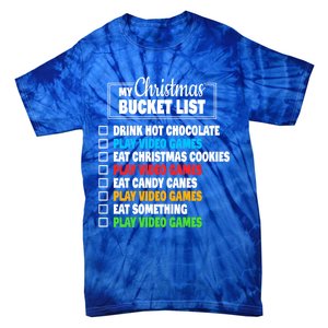 Christmas Bucket List Gamer Video Games Xmas Cool Gift Tie-Dye T-Shirt