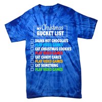 Christmas Bucket List Gamer Video Games Xmas Cool Gift Tie-Dye T-Shirt