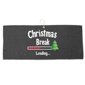 Christmas Break Loading Funny Xmas Holiday Teachers Meaningful Gift Large Microfiber Waffle Golf Towel