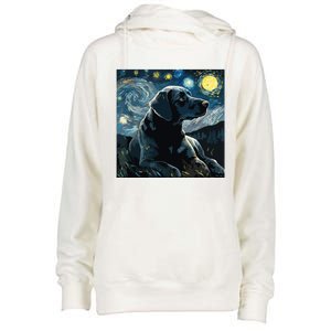 Cute Black Lab Black Labrador Retriever Puppy Dog Mom Animal Womens Funnel Neck Pullover Hood