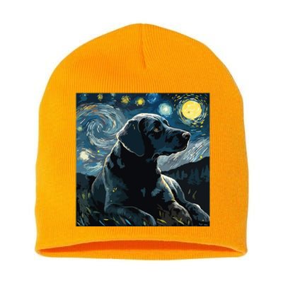 Cute Black Lab Black Labrador Retriever Puppy Dog Mom Animal Short Acrylic Beanie