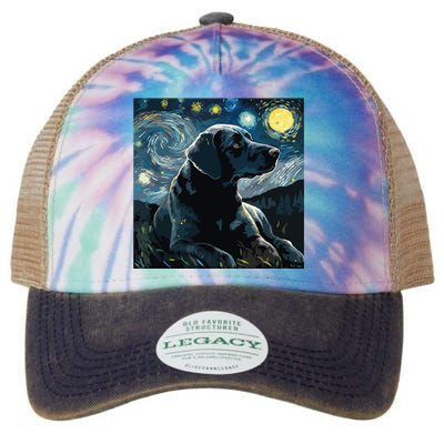 Cute Black Lab Black Labrador Retriever Puppy Dog Mom Animal Legacy Tie Dye Trucker Hat