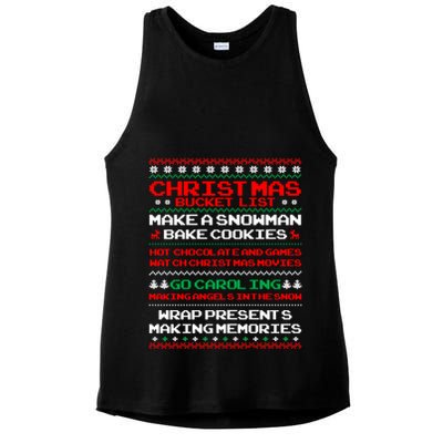 Christmas Bucket List Make Snow Bake Cookies Cool Gift Ladies PosiCharge Tri-Blend Wicking Tank