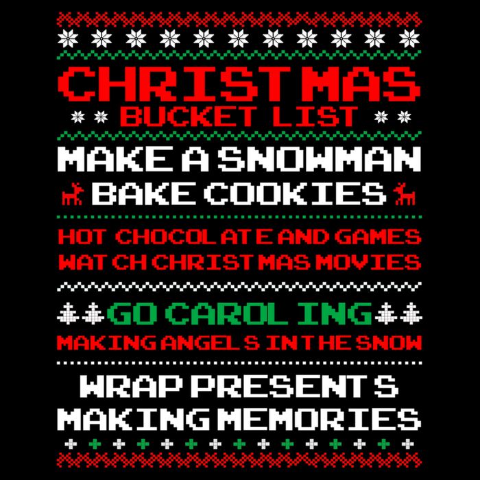 Christmas Bucket List Make Snow Bake Cookies Cool Gift Flexfit Unipanel Trucker Cap