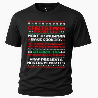 Christmas Bucket List Make Snow Bake Cookies Cool Gift Performance Shirt